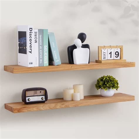 Floating Shelves, 8 Inch Deep Rustic Solid Reclaimed 